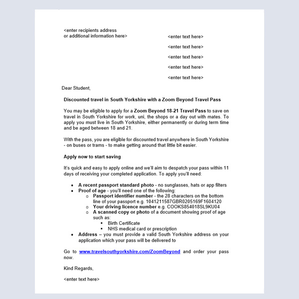 Thumbnail of Draft letter for parents 