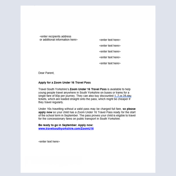 Thumbnail of Draft letter for parents 