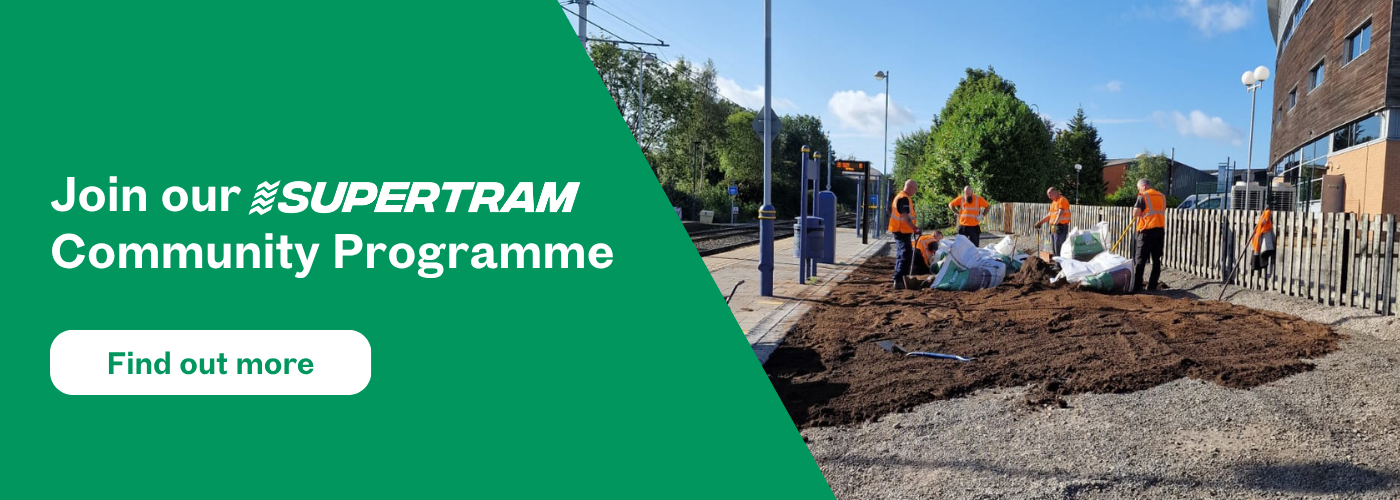 Supertram Community Programme Banner Click here to find out more