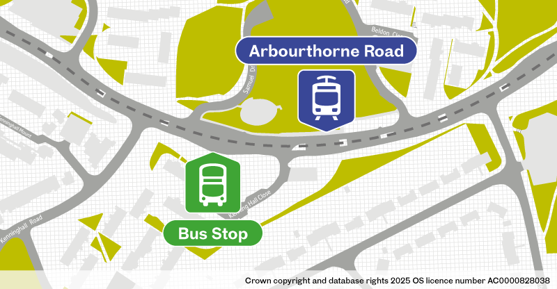 Arbourthorne Road bus stop location