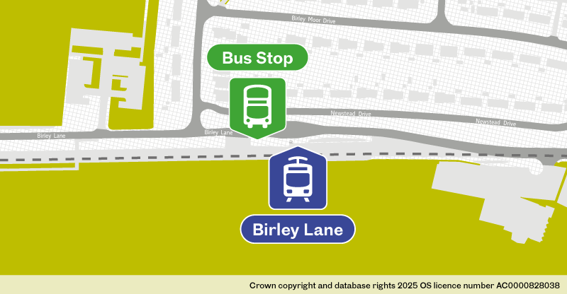 Birley Lane bus stop location