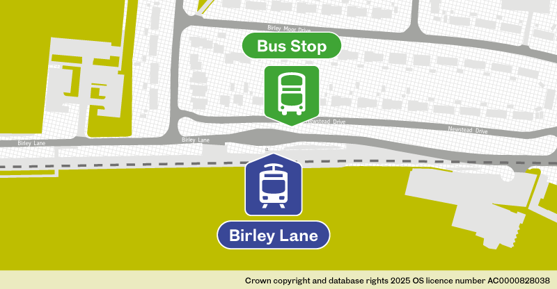 Birley Lane bus stop location