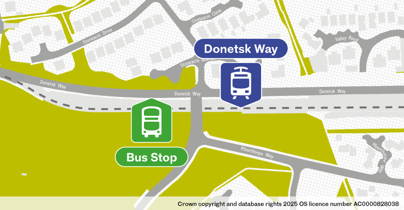 Donetsk Way bus stop location