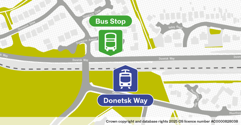 Donetsk Way bus stop location