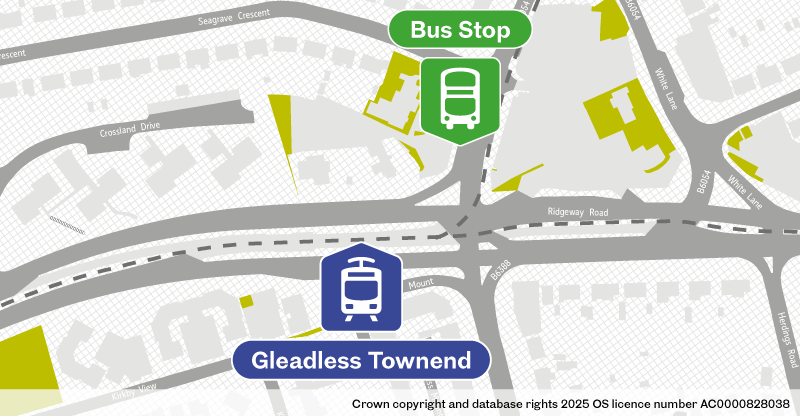 Gleadless Townend bus stop location
