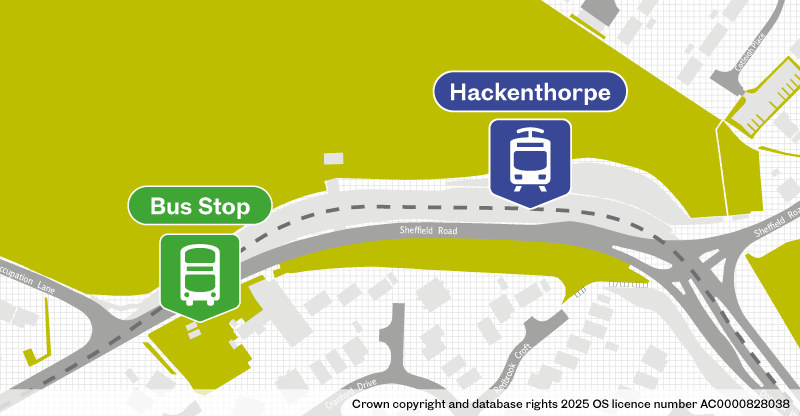 Hackenthorpe bus stop location