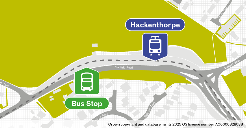 Hackenthorpe bus stop location