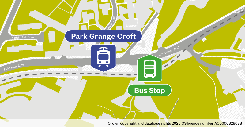 Park Grange Croft bus stop location