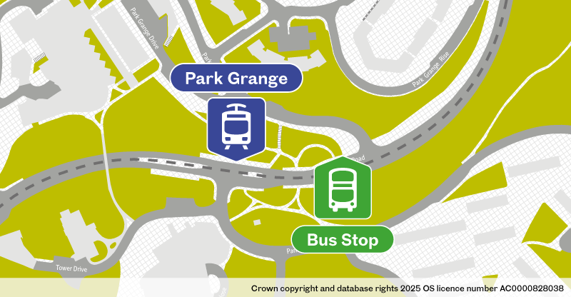 Park Grange bus stop location