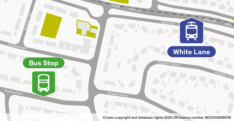 White Lane bus stop location