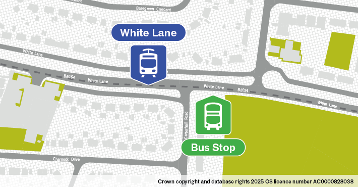 White Lane bus stop location