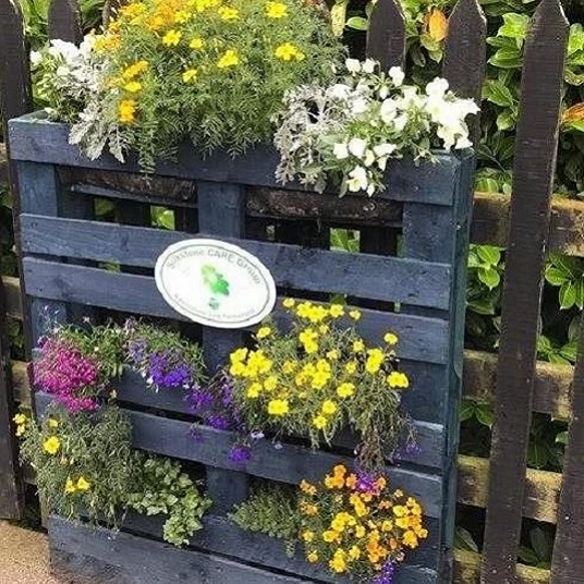 Planter on Silkstone rail station platform
