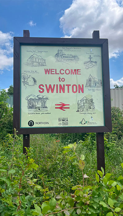 'Welcome to Swinton' artwork.