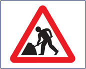 Roadworks sign