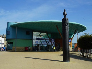 Barnsley Bus interchange from outside main door 