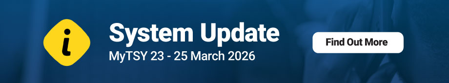 System update MyTSY 23-25 march 2026