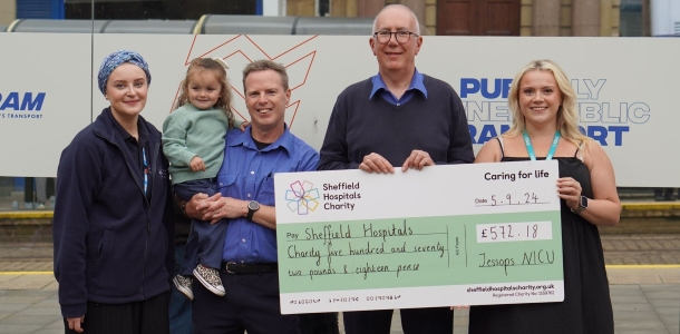 Supertram team and the Jessop Neonatal Intensive Care Unit team