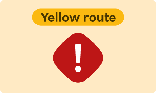 Yellow route status update
