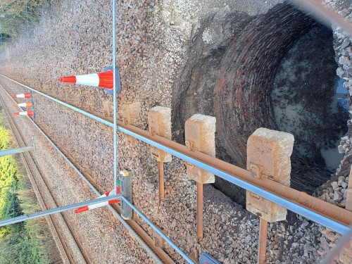 Old well discovered beneath the Supertram track at Birley Lane