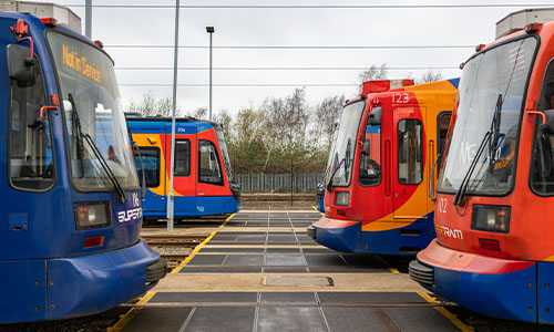 Trams at Depot