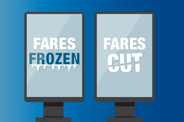 Fares frozen 2026