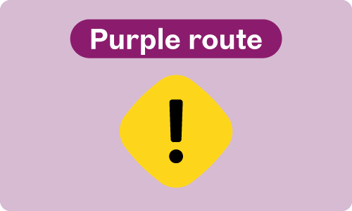 Purple route status update