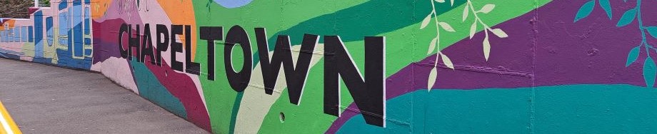 Chapeltown station mural in partnership with Friends of Swinton Station