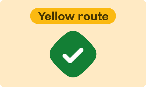 Yellow route status update