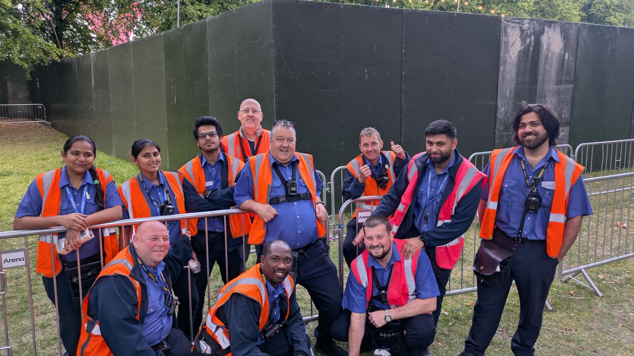 Group of Supertram staff smiling