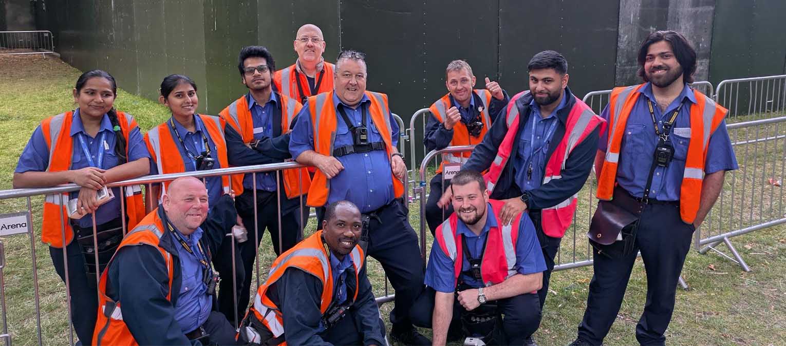 Group of Supertram staff smiling