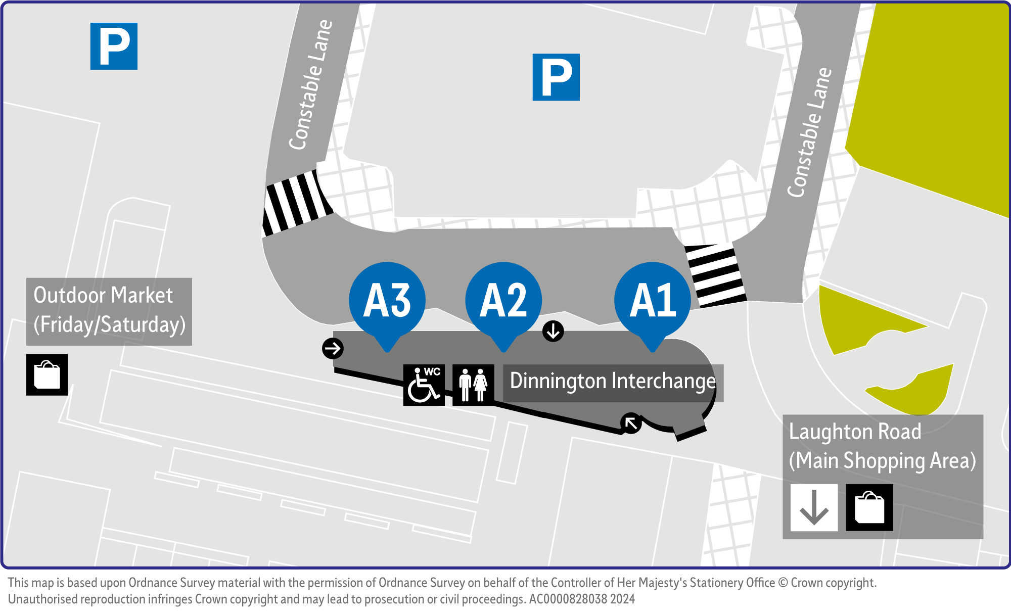 Dinnington Interchange Map