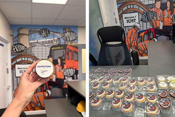 Supertram x Luke Horton cupcakes