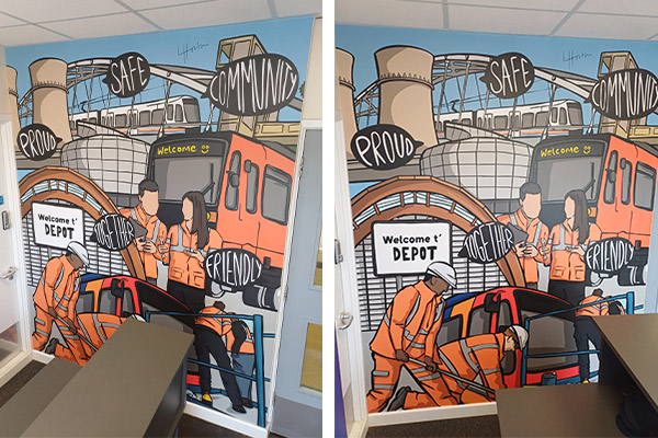 Luke's design at Supertram office