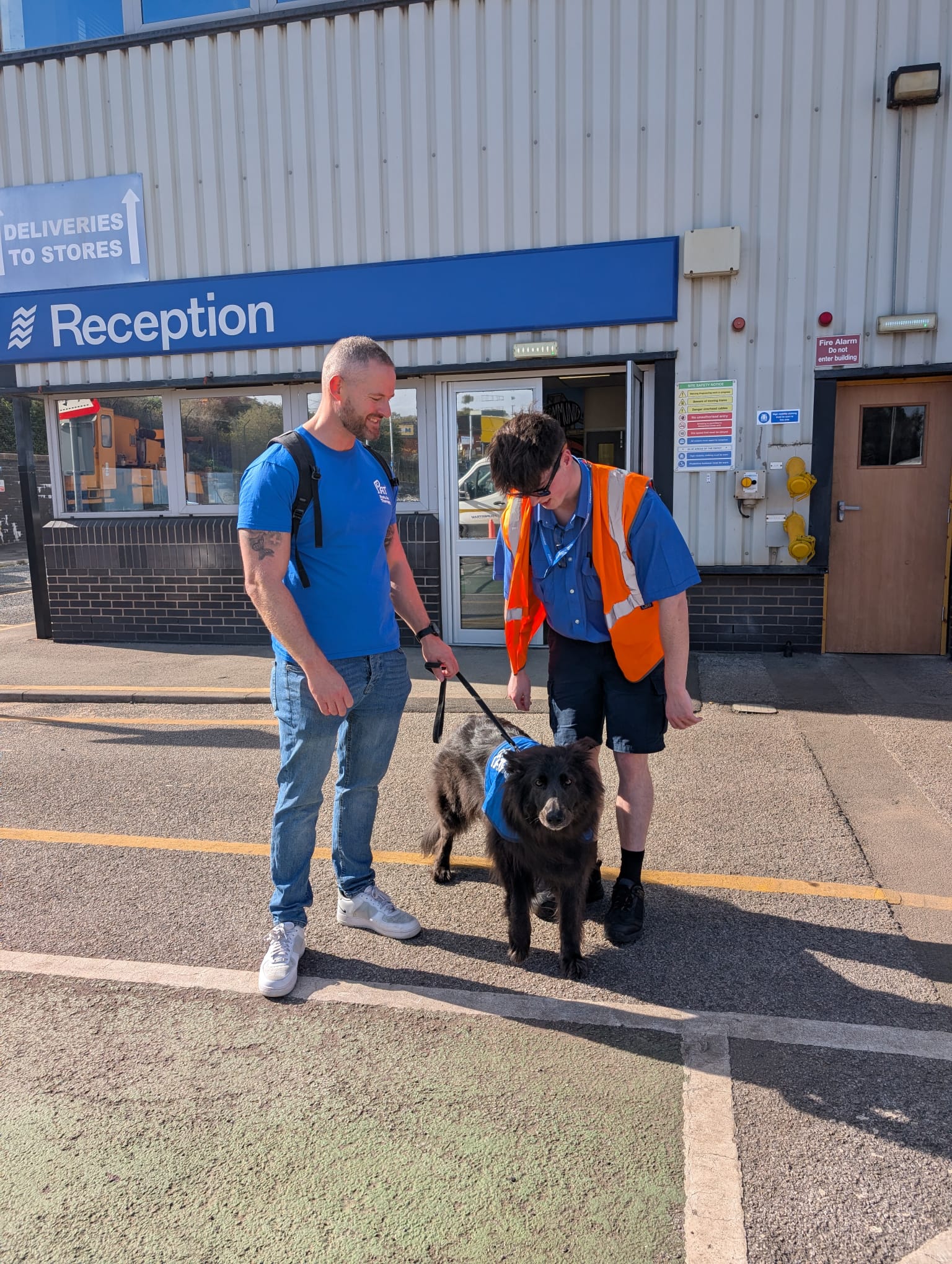 Steve O’Callaghan with Nya at the Supertram depot