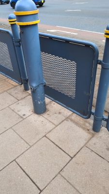 Tram interior cleaning detail view