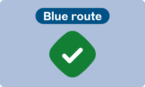 Blue route status
