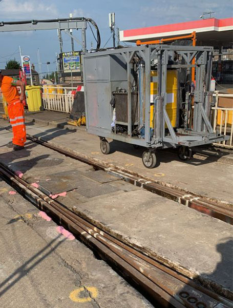 Working on tram track improvement