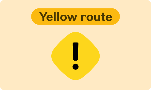 Yellow route status update