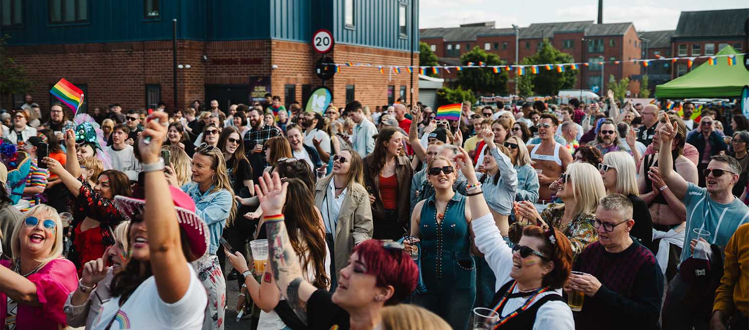 People at Kelham Pride event