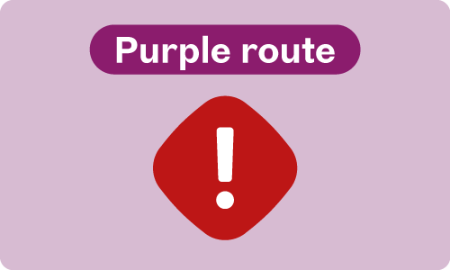 Purple route status update