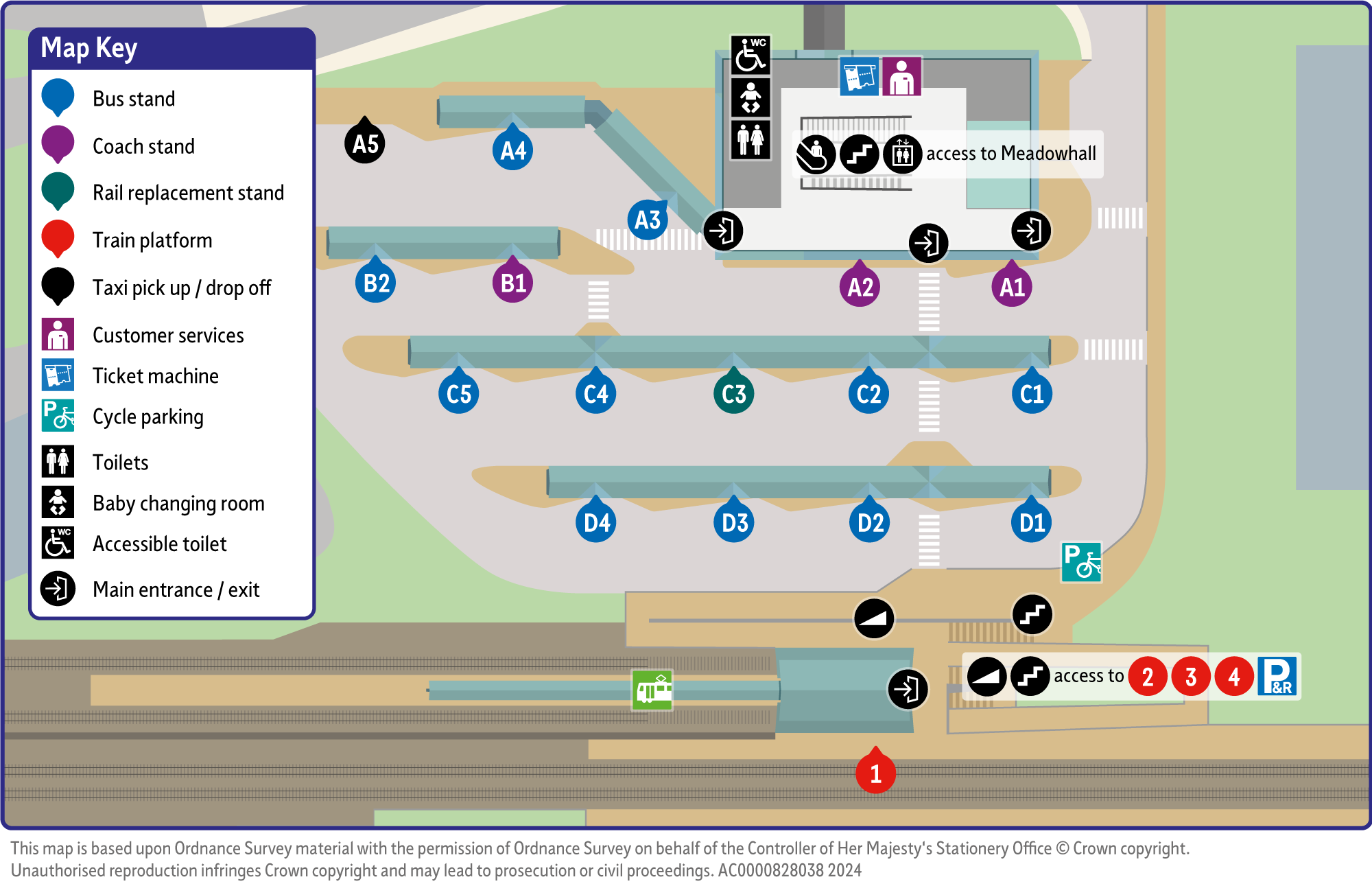 Meadowhall Interchange Map