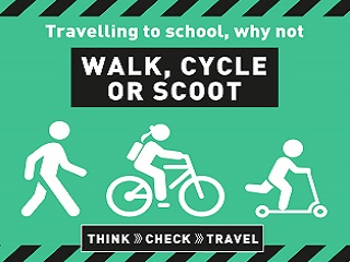 Walk, cycle or scoot to school 